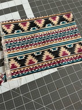Southwestern Pattern Cotton Fabric in Teal Burgundy Black Tan brian cranston